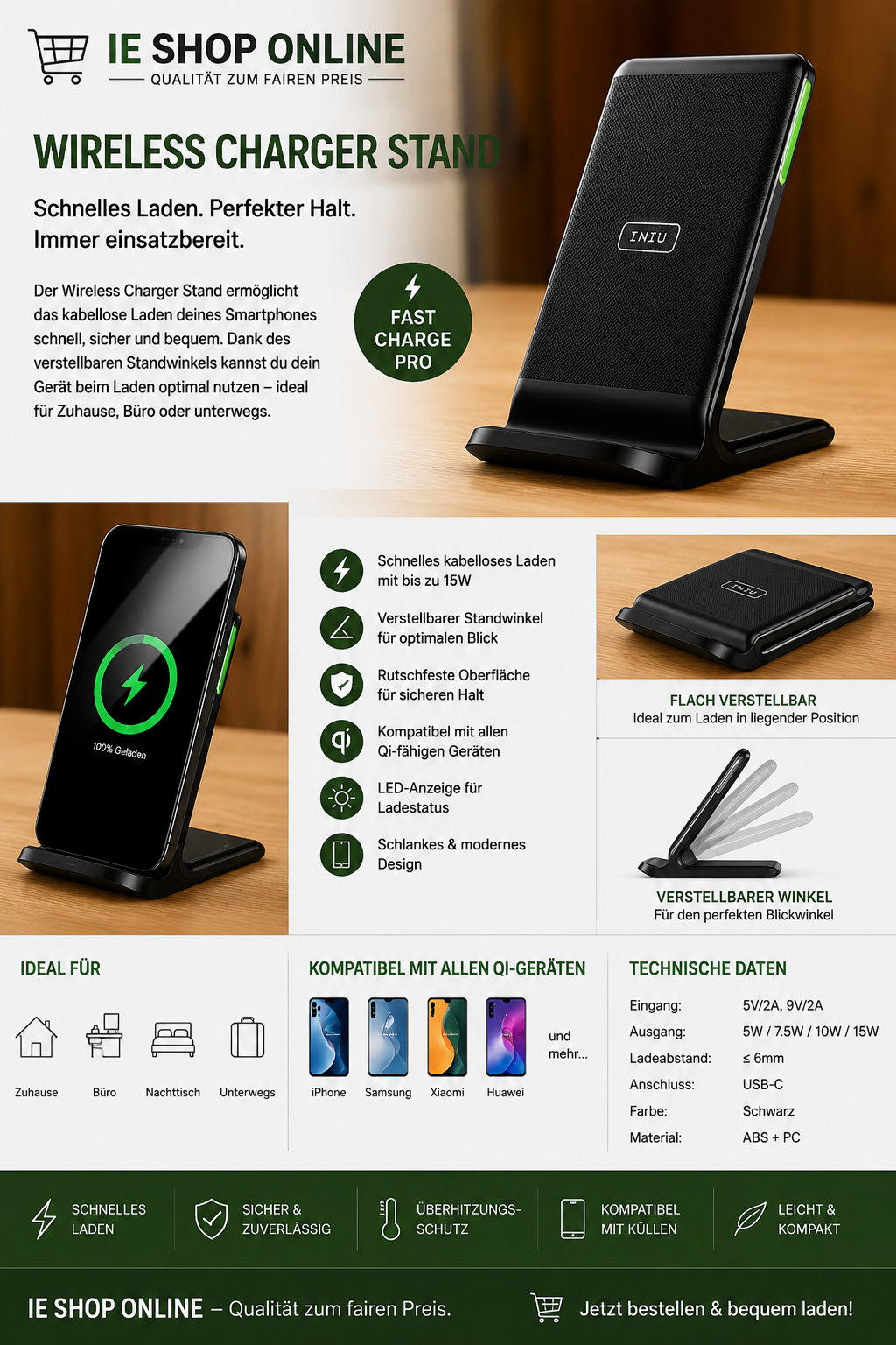 Wireless Charger Stand – Kabelloses Laden leicht gemacht