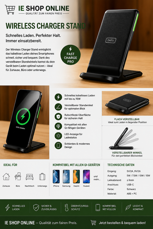 Wireless Charger Stand – Kabelloses Laden leicht gemacht